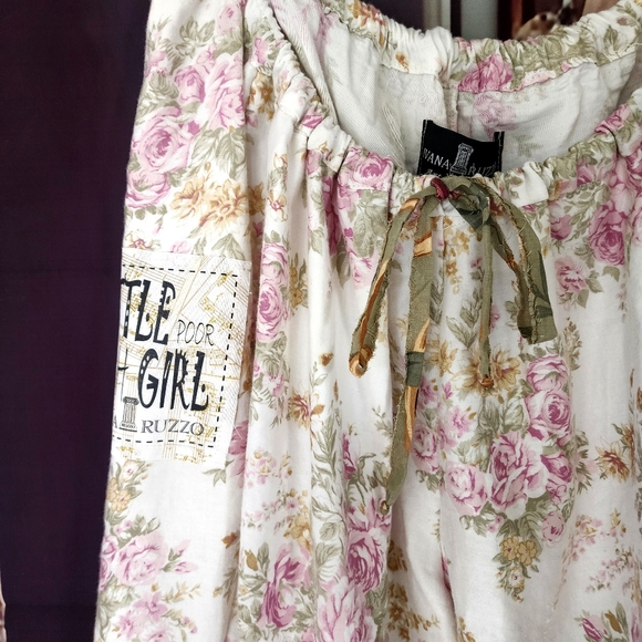 Victorian Shabby Bloomers Ruffle Pants Rose Print Like Boho Print Rose - Picture 3 of 17